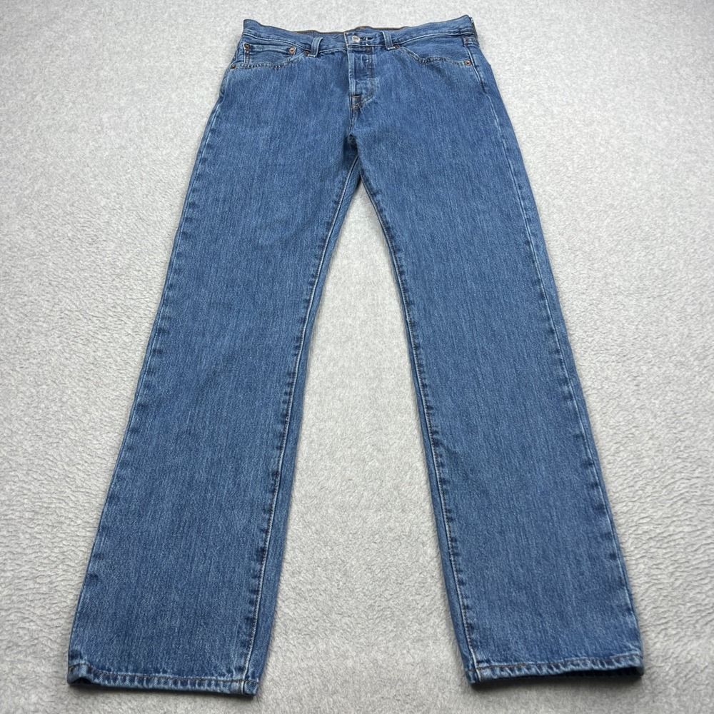 Levis 501 Jeans Mens 31x32 Blue Original Fit Straight Leg Button Fly 00501-0193